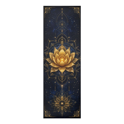 Golden Lotus Mandala Foam Yoga Mat | Cosmic Navy Alignment Mat - Best Yoga Mats for Home Workouts