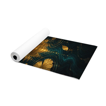 Golden Lotus Meditation Foam Yoga Mat | Lotus Flower Mandala Design - Best Yoga Mats for Home Workouts