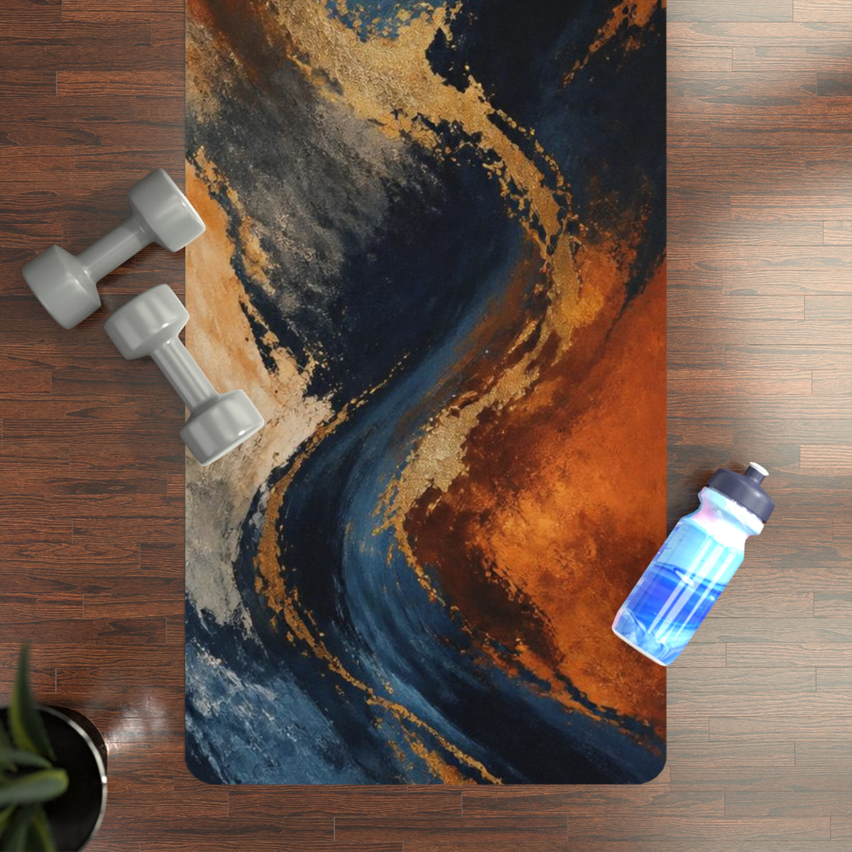 Personalized Non-Slip Yoga Mat | Custom Colorful Wave Design, Pilates, Home Gym Printify