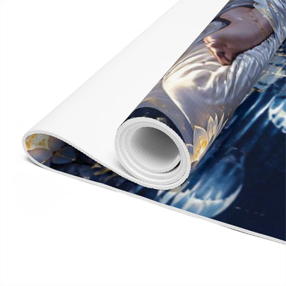 Meditating Moon Goddess Foam Yoga Mat | Celestial Lotus Chakra Design Printify