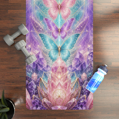 Lotus Bloom Yoga Mat – Inspirational Fitness Mat for Meditation, Pilates & Home Gym, Gift for Active Women - Best Yoga Mats for Home Workouts