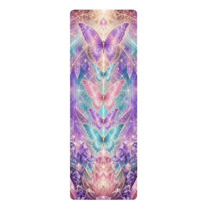 Lotus Bloom Yoga Mat – Inspirational Fitness Mat for Meditation, Pilates & Home Gym, Gift for Active Women - Best Yoga Mats for Home Workouts