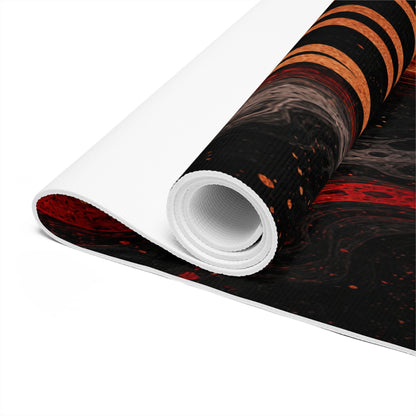 Fiery Swirl Foam Yoga Mat, Thick Non-Slip Exercise Mat for Stretching & Low Impact Workouts - Best Yoga Mats for Home Workouts