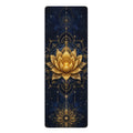 Golden Lotus Mandala Rubber Yoga Mat | Cosmic Floral Alignment