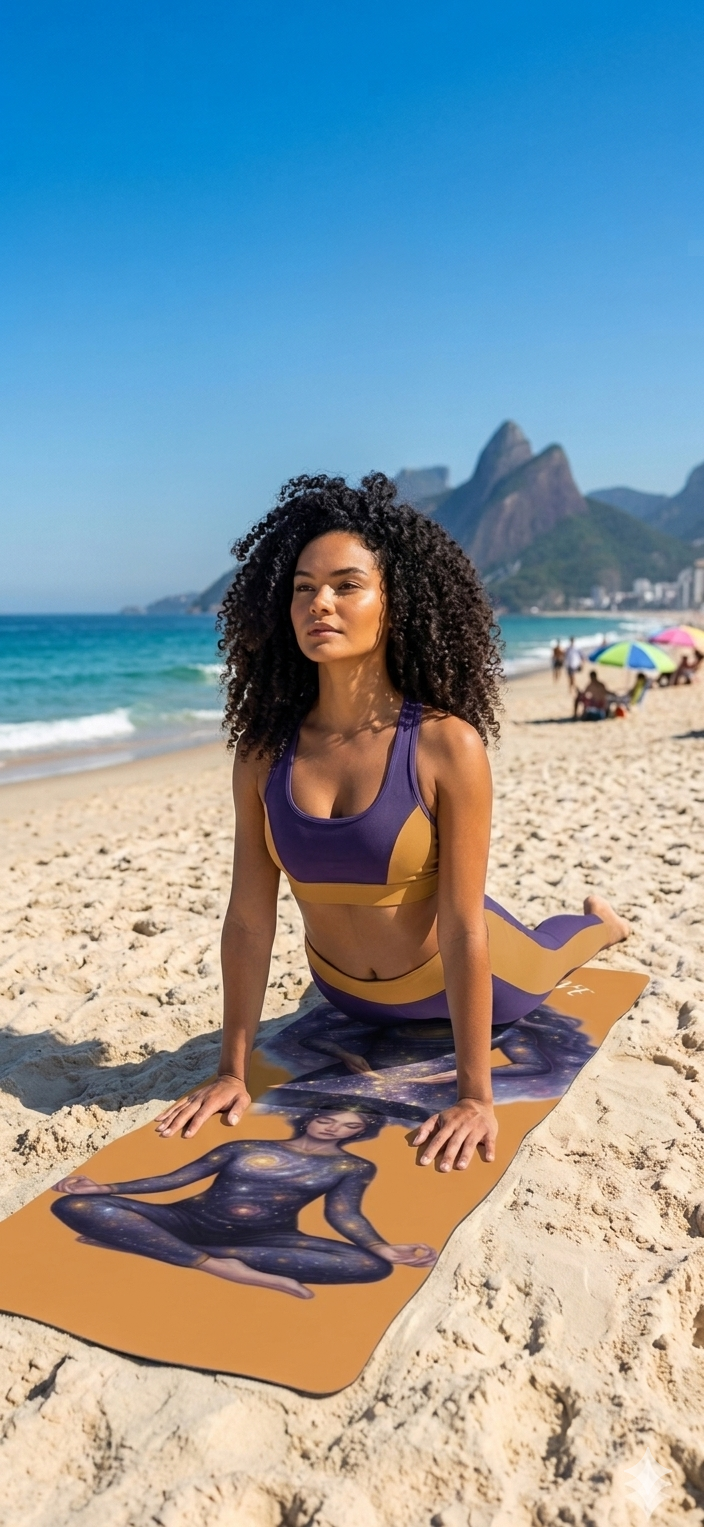 Mystical Ocean Goddess Yoga Mat | Non-Slip Fitness Mat for Women | Wellness Gift Printify