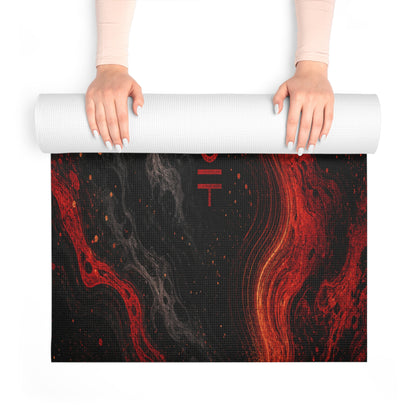 Fiery Swirl Foam Yoga Mat, Thick Non-Slip Exercise Mat for Stretching & Low Impact Workouts - Best Yoga Mats for Home Workouts