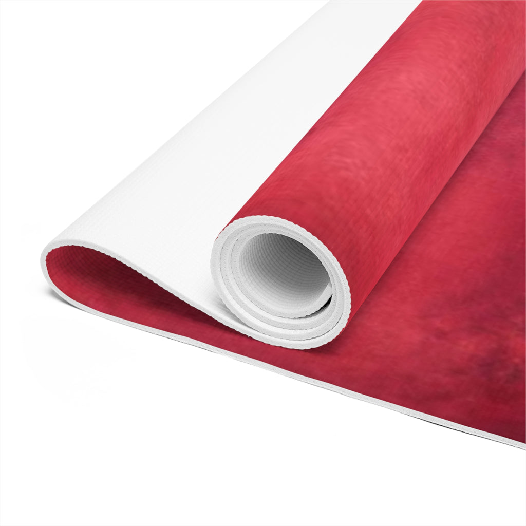 Abstract Red Ombre Foam Yoga Mat | Watercolor Gradient Exercise Mat Printify
