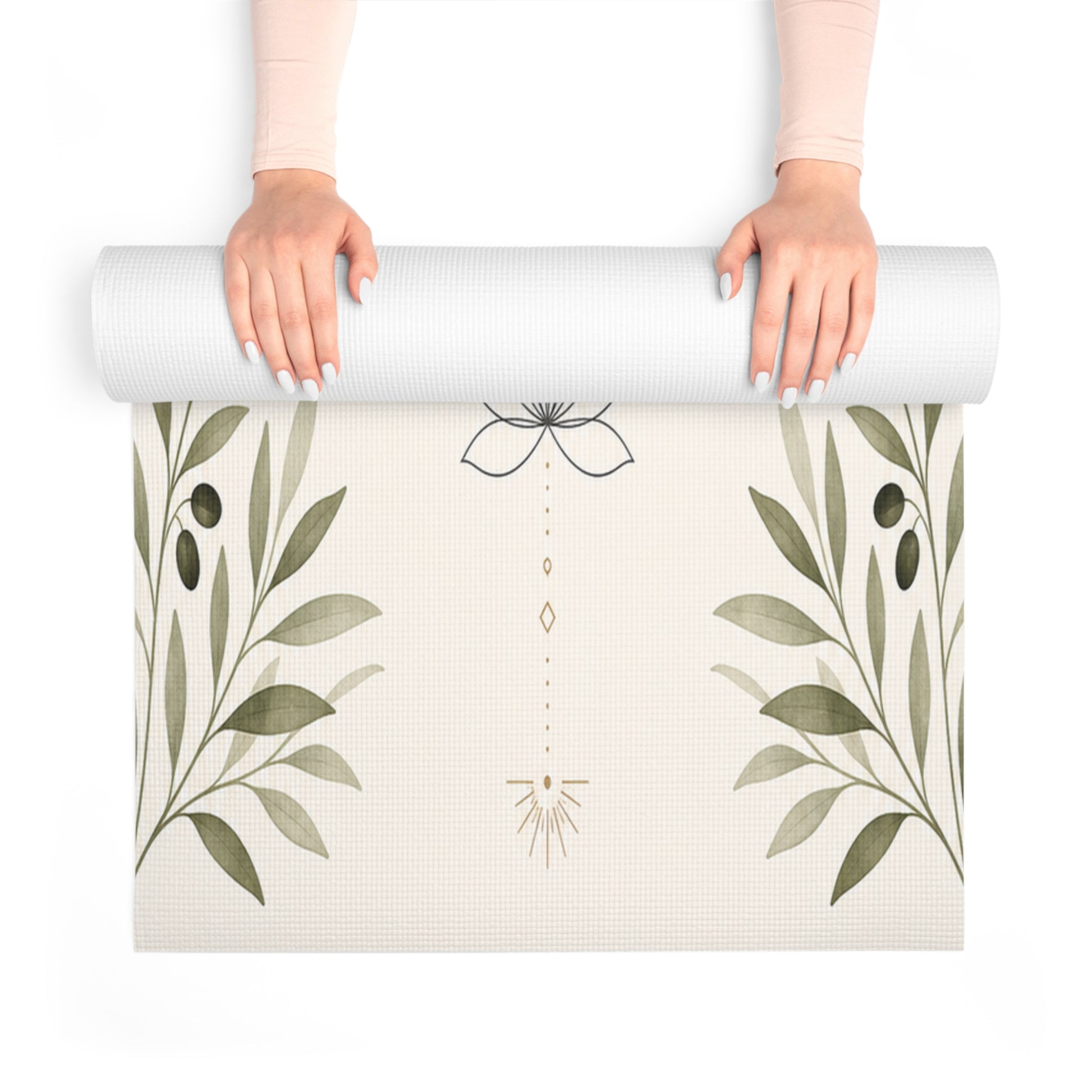 Yoga Love foam mat | meditation lotus greenery alignment - Best Yoga Mats for Home Workouts