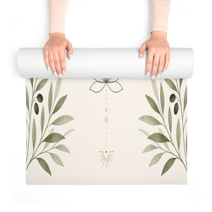 Yoga Love foam mat | meditation lotus greenery alignment - Best Yoga Mats for Home Workouts