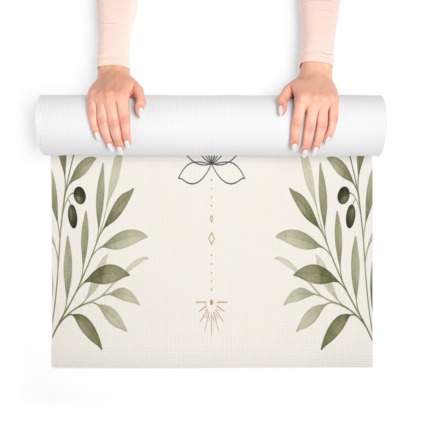 Yoga Love foam mat | meditation lotus greenery alignment - Best Yoga Mats for Home Workouts
