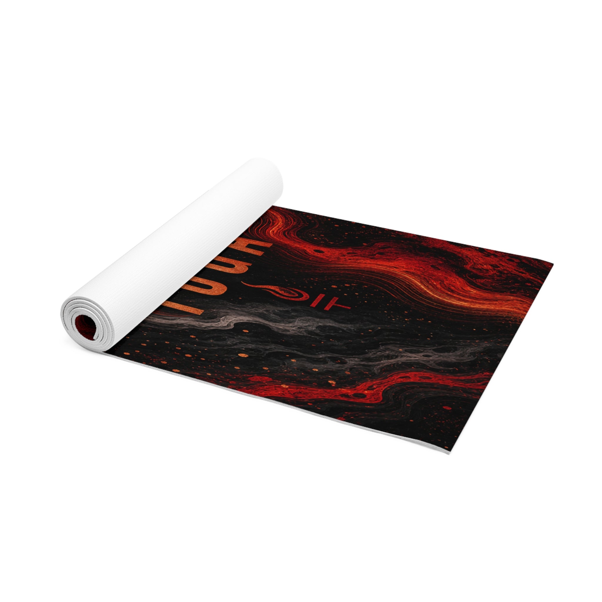 Fiery Swirl Foam Yoga Mat, Thick Non-Slip Exercise Mat for Stretching & Low Impact Workouts