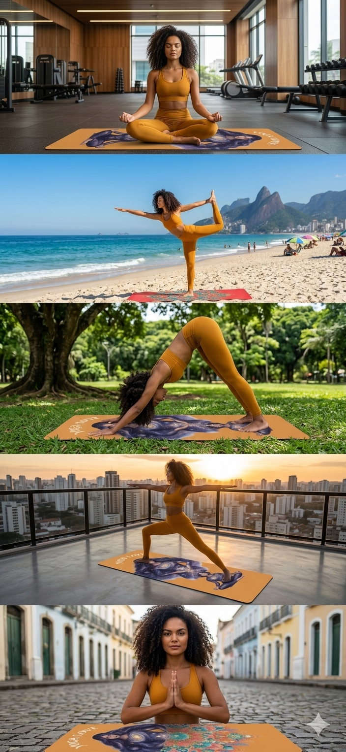 Mystical Ocean Goddess Yoga Mat | Non-Slip Fitness Mat for Women | Wellness Gift Printify
