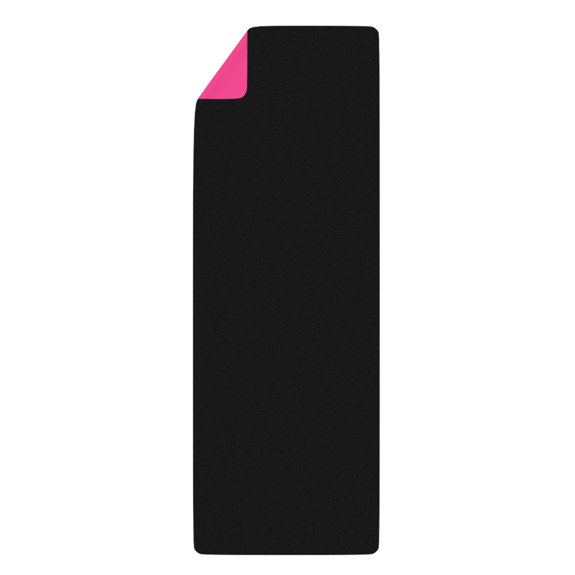 Sunset Yoga Pose Rubber Yoga Mat | Tropical Palm Hibiscus Design - Best Yoga Mats for Home Workouts