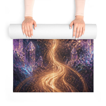 Lotus Mandala Spiritual Foam Yoga Mat | Mystic Chakra Meditation Mat Printify