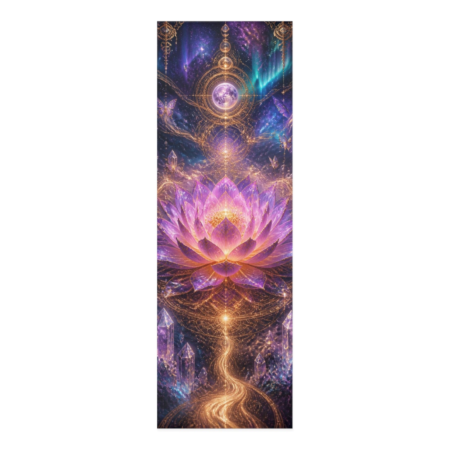 Lotus Mandala Spiritual Foam Yoga Mat | Mystic Chakra Meditation Mat Printify