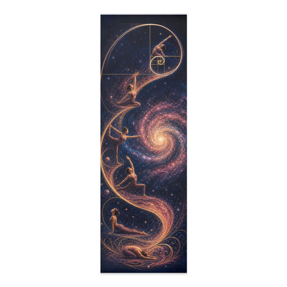 Golden Spiral Yoga Poses Foam Yoga Mat | Cosmic Galaxy Flow - Best Yoga Mats for Home Workouts
