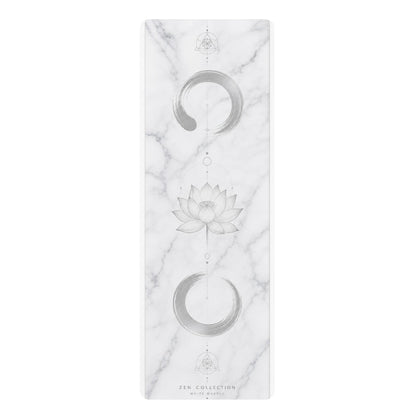 Lotus Moon Phases Rubber Yoga Mat | Marble Mandala Design - Best Yoga Mats for Home Workouts