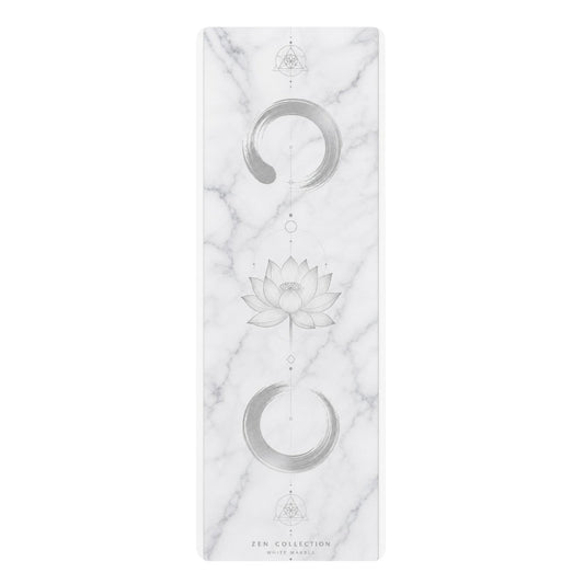 Lotus Moon Phases Rubber Yoga Mat | Marble Mandala Design - Best Yoga Mats for Home Workouts