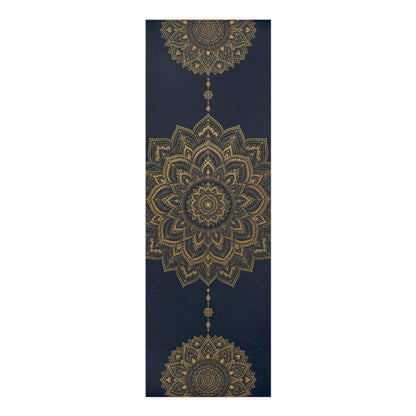 Gold Mandala Pattern Foam Yoga Mat | Navy Meditation Mat - Best Yoga Mats for Home Workouts