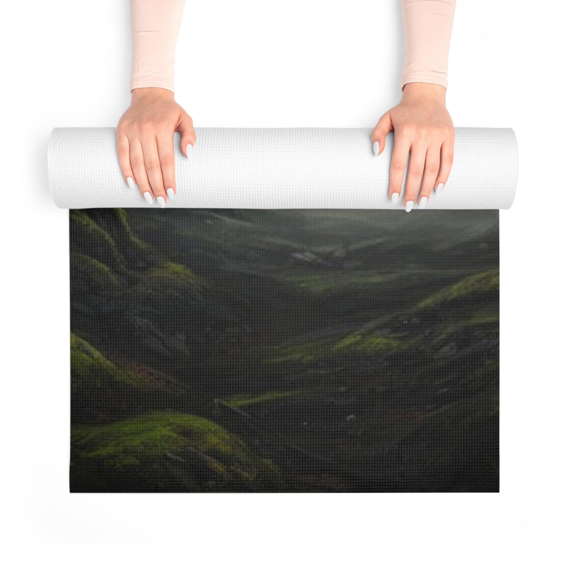 Misty Forest Deer Foam Yoga Mat | Woodland Nature Scene - Best Yoga Mats for Home Workouts