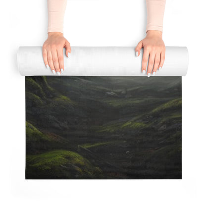 Misty Forest Deer Foam Yoga Mat | Woodland Nature Scene - Best Yoga Mats for Home Workouts