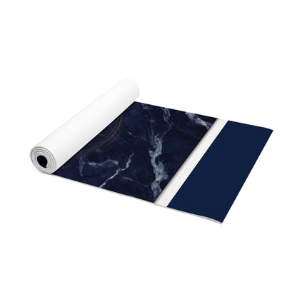 Flower of Life mandala Foam Yoga Mat | navy marble meditation mat - Best Yoga Mats for Home Workouts