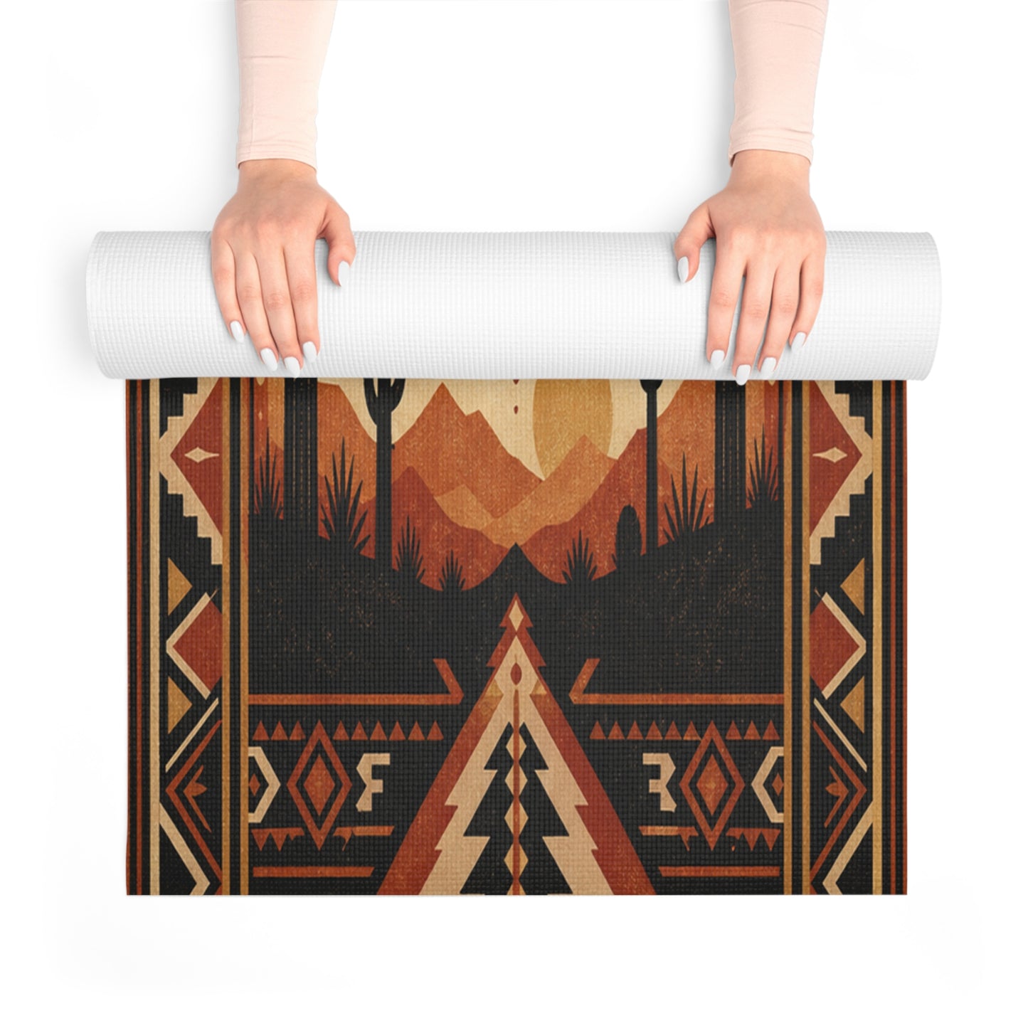 Aesthetic Non-Slip Foam Yoga Mat | Thick Extra-Long Travel Yoga Mat - Best Yoga Mats for Home Workouts