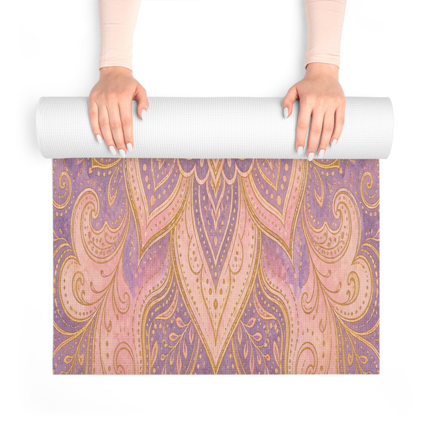 Lotus Mandala Yoga Love Foam Yoga Mat | Pink Purple Meditation Mat - Best Yoga Mats for Home Workouts