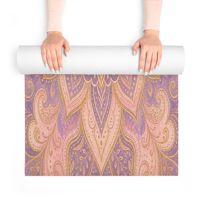 Lotus Mandala Yoga Love Foam Yoga Mat | Pink Purple Meditation Mat - Best Yoga Mats for Home Workouts