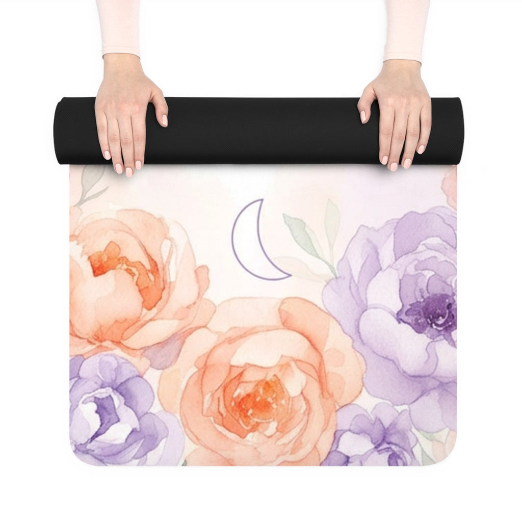 Celestial Rubber Yoga Mat, Black Women Gifts, Yoga Gifts For Her, Meditation, Inspirational Gift for Yoga Lover, Fitness Gifts, Workout Gift Printify