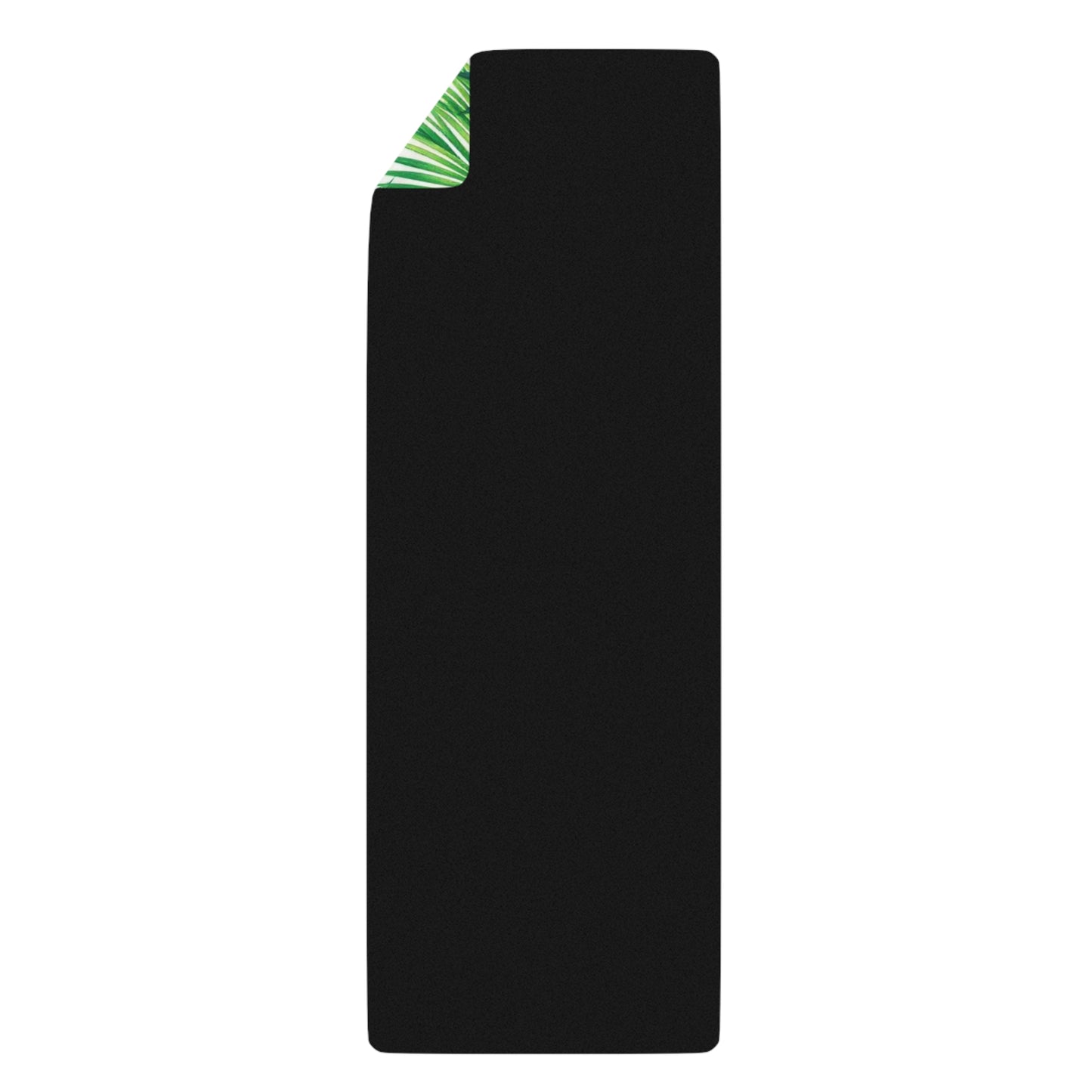 Tropical Hibiscus Leaves Rubber Yoga Mat | Floral Jungle Exercise Mat - Best Yoga Mats for Home Workouts