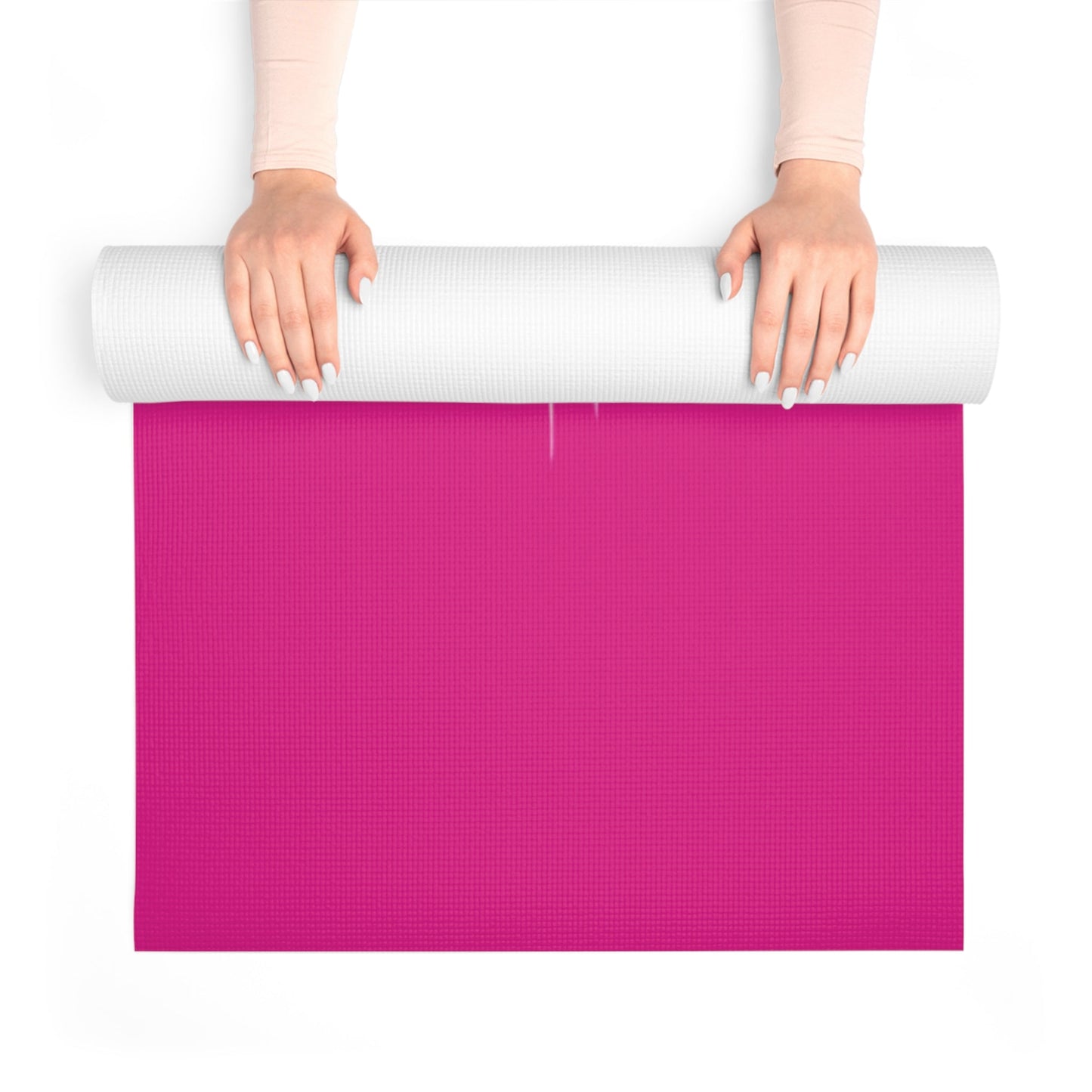 Floral Meditating Figure Yoga Love Foam Yoga Mat | Pink Chakra Design - Best Yoga Mats for Home Workouts