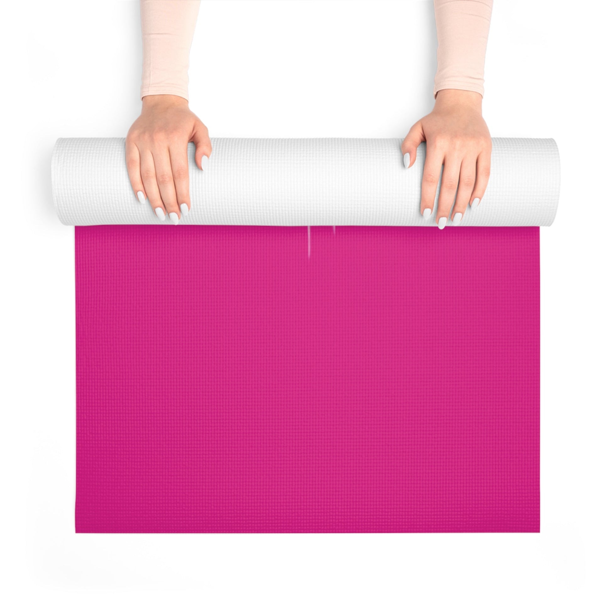 Floral Meditating Figure Yoga Love Foam Yoga Mat | Pink Chakra Design - Best Yoga Mats for Home Workouts