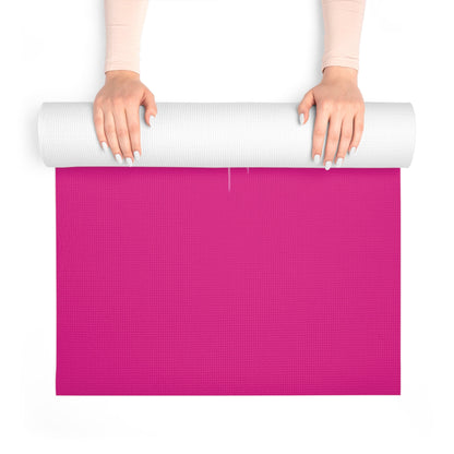 Floral Meditating Figure Yoga Love Foam Yoga Mat | Pink Chakra Design - Best Yoga Mats for Home Workouts