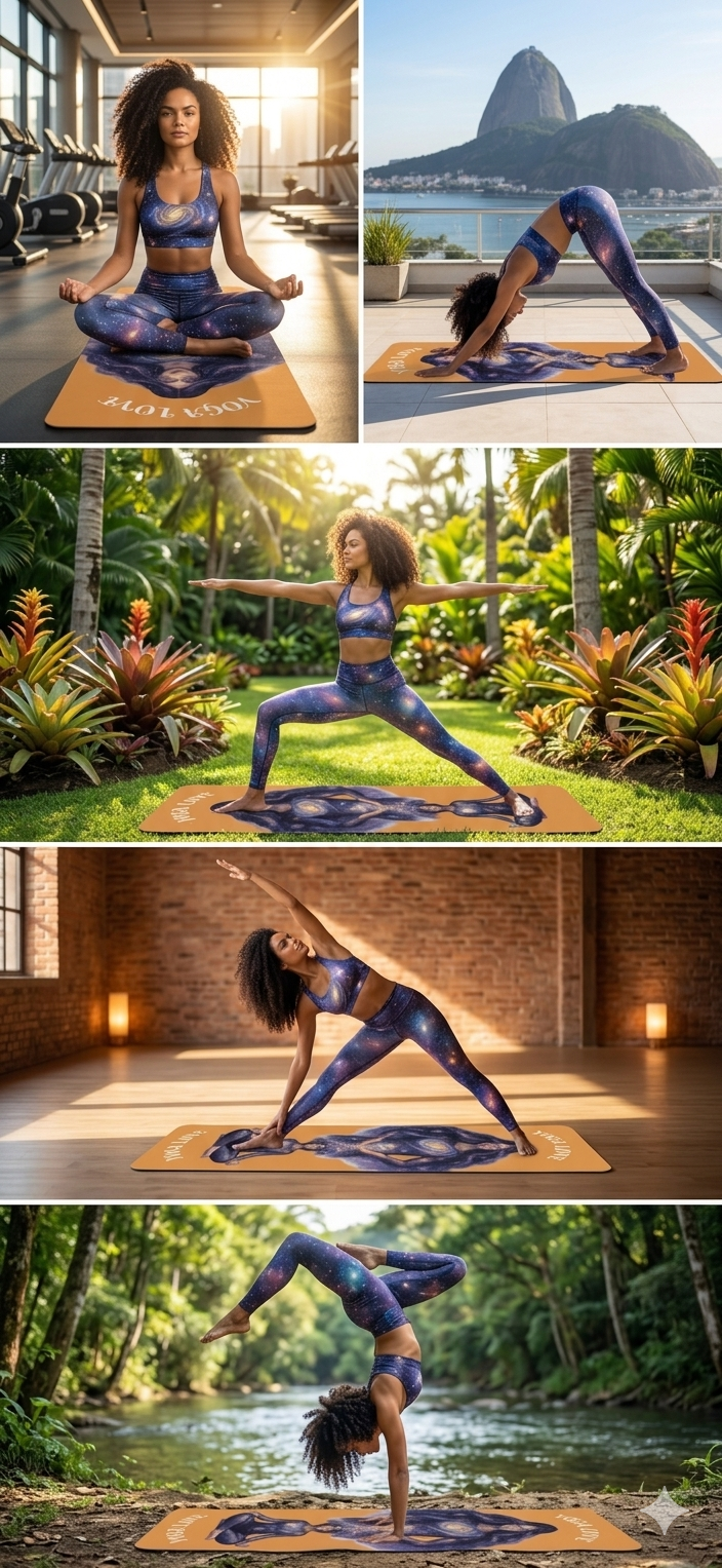 Mystical Ocean Goddess Yoga Mat | Non-Slip Fitness Mat for Women | Wellness Gift Printify