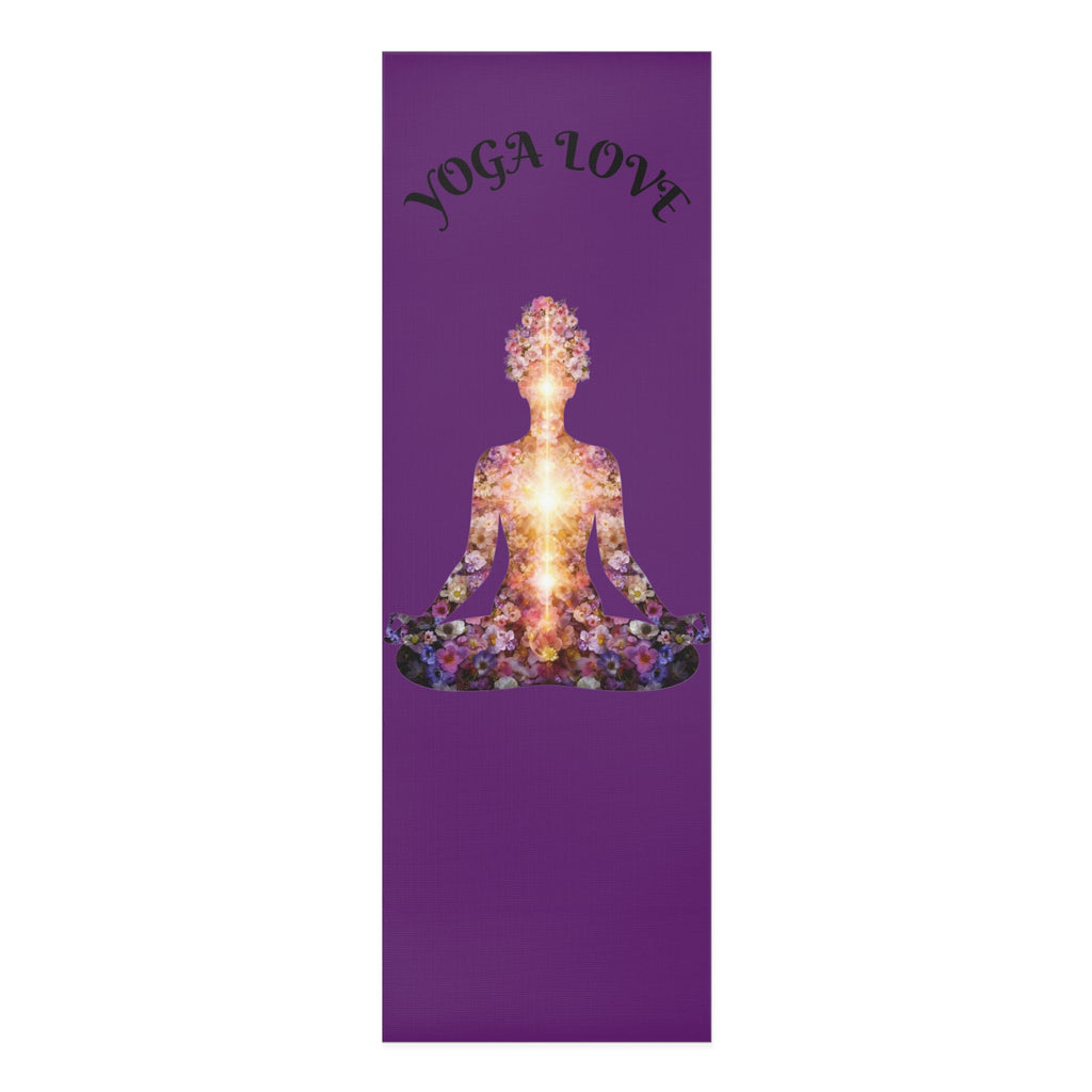 Non Slip Fitness Mat, Ocean Inspired Workout Mat, Wellness Gift for Women, Yoga Lover Gift | Purple Chakra Design Printify