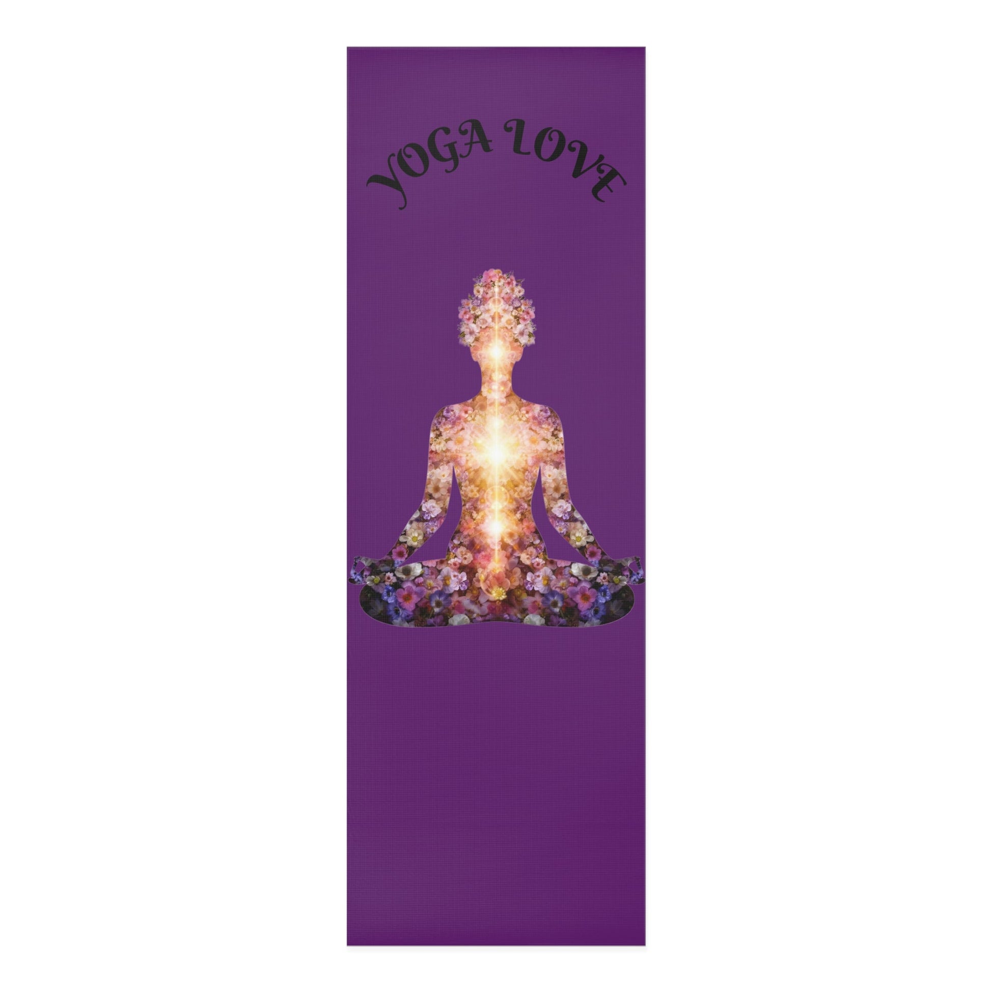 Non Slip Fitness Mat, Ocean Inspired Workout Mat, Wellness Gift for Women, Yoga Lover Gift | Purple Chakra Design - Best Yoga Mats for Home Workouts