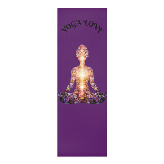 Non Slip Fitness Mat, Ocean Inspired Workout Mat, Wellness Gift for Women, Yoga Lover Gift | Purple Chakra Design - Best Yoga Mats for Home Workouts