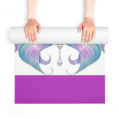 Mermaid Pose Illustration Foam Yoga Mat | Pastel Ocean Meditation - Best Yoga Mats for Home Workouts