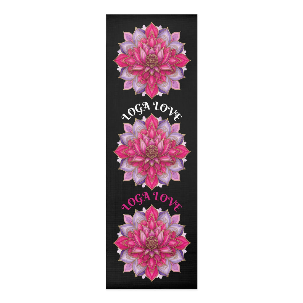 Lotus Bloom Yoga Mat | Inspirational Fitness Mat for Meditation, Pilates & Home Gym, Gift for Active Women Printify