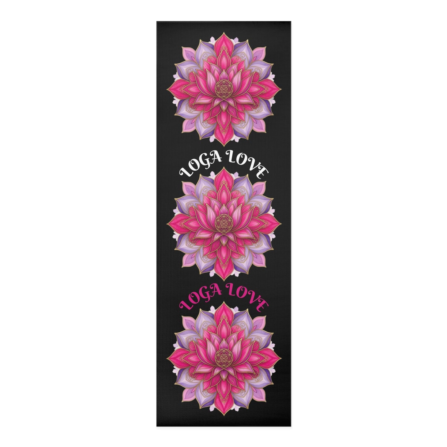 Lotus Bloom Yoga Mat | Inspirational Fitness Mat for Meditation, Pilates & Home Gym, Gift for Active Women - Best Yoga Mats for Home Workouts