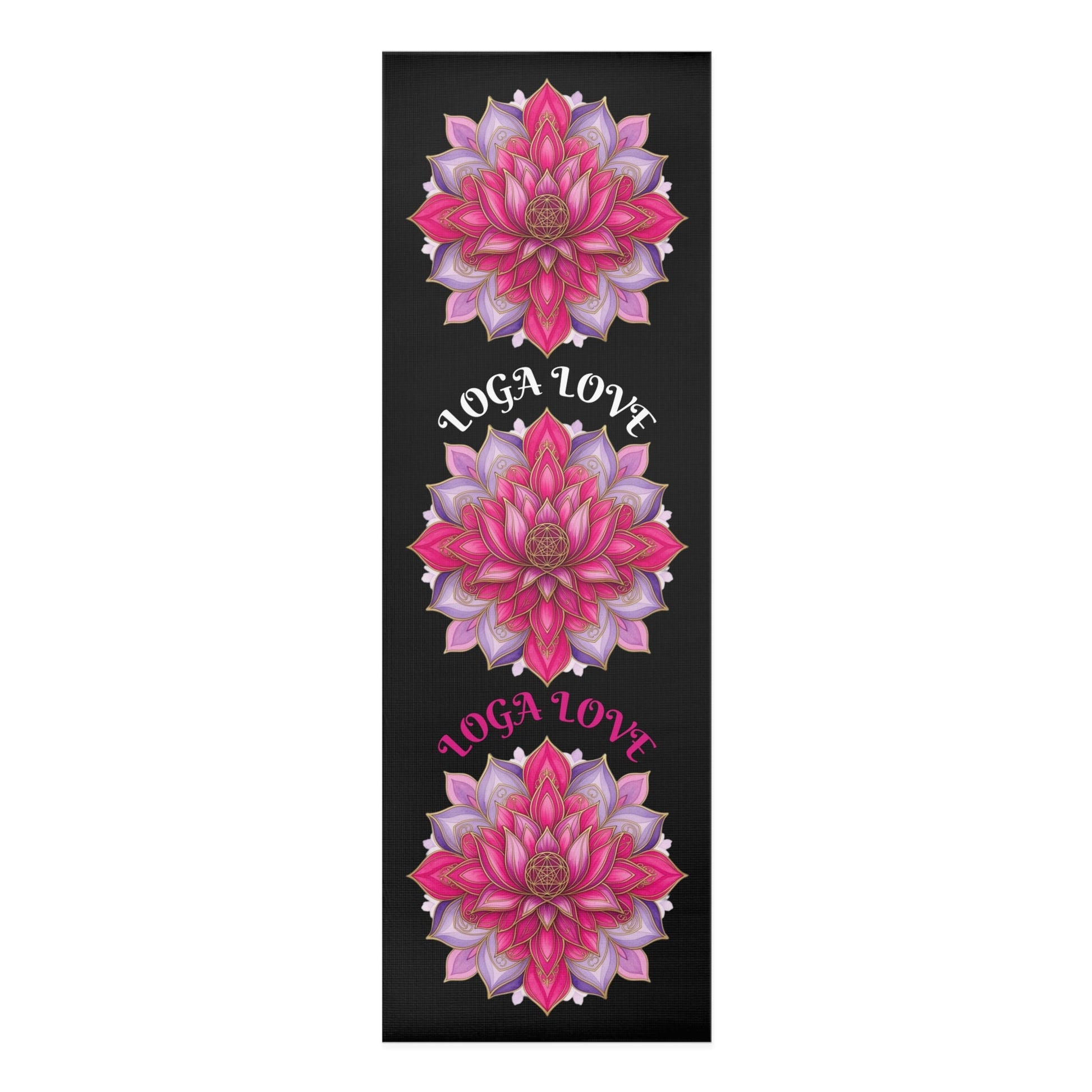 Lotus Bloom Yoga Mat | Inspirational Fitness Mat for Meditation, Pilates & Home Gym, Gift for Active Women - Best Yoga Mats for Home Workouts