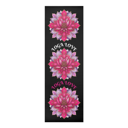 Lotus Bloom Yoga Mat | Inspirational Fitness Mat for Meditation, Pilates & Home Gym, Gift for Active Women - Best Yoga Mats for Home Workouts