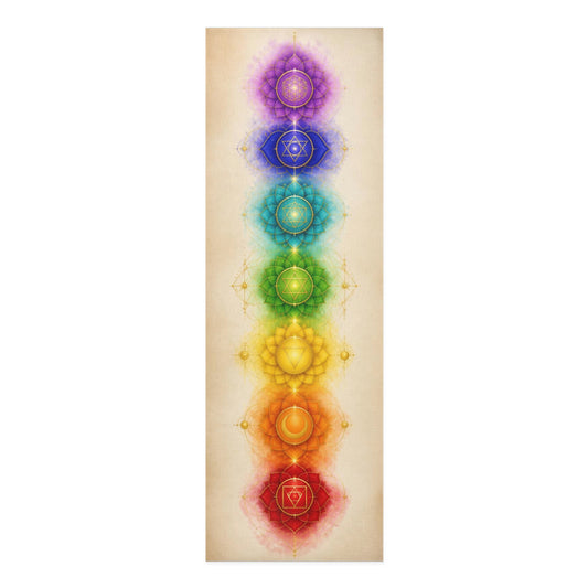 Chakra Alignment Foam Yoga Mat | Seven Chakra Symbols, Energy Healing - Best Yoga Mats for Home Workouts