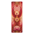 Phoenix Heart Lotus Rubber Yoga Mat | Spiritual Chakra Meditation