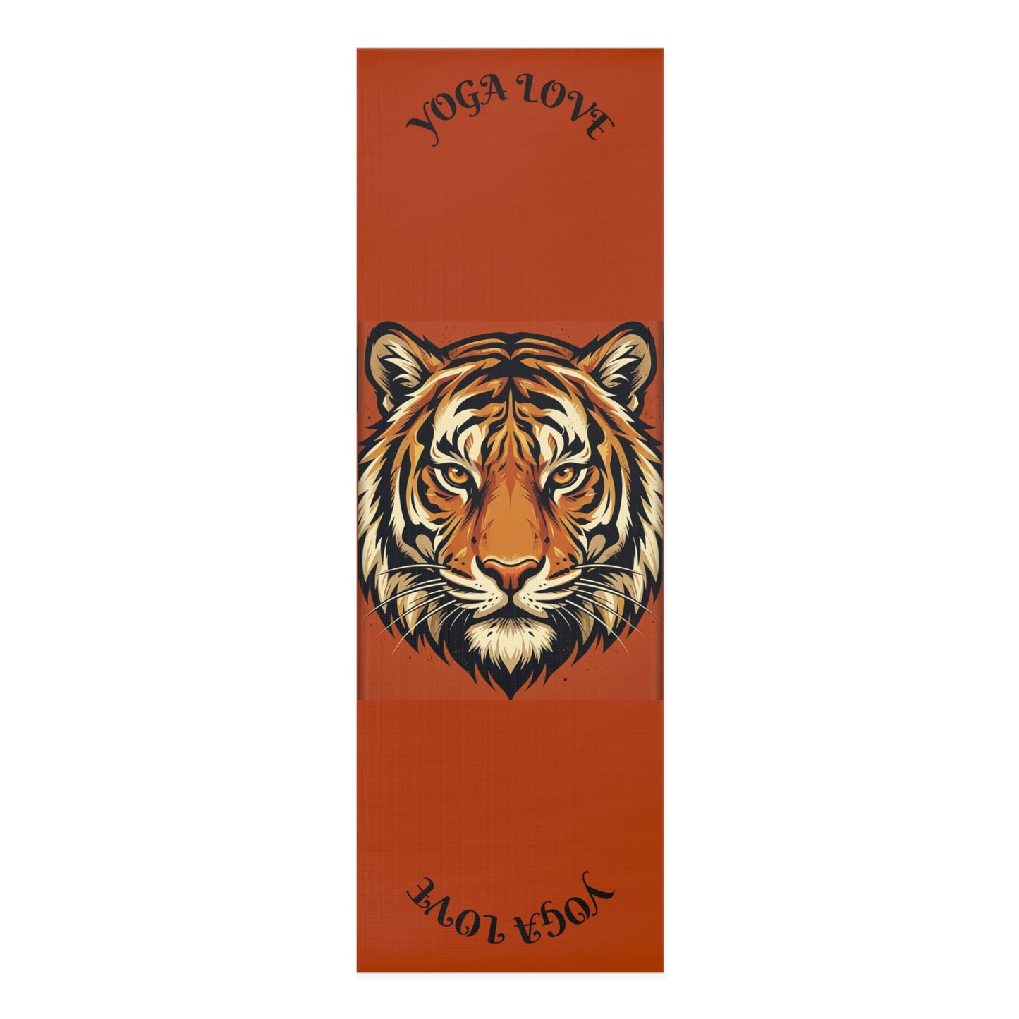 Tiger Head Yoga Love Foam Yoga Mat | Animal Mandala Practice Mat Printify