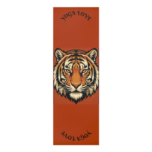 Tiger Head Yoga Love Foam Yoga Mat | Animal Mandala Practice Mat Printify