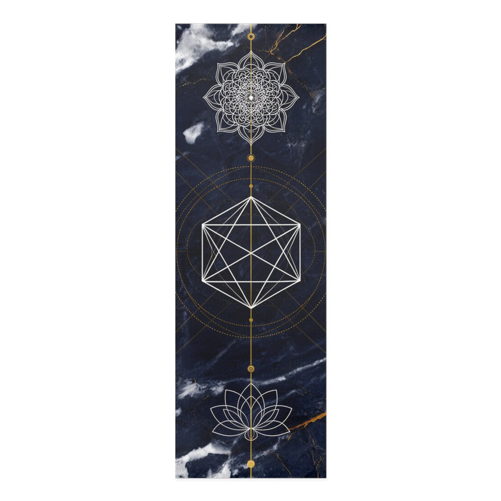 Sacred Geometry Lotus Foam Yoga Mat | Mandala Alignment Mat Printify