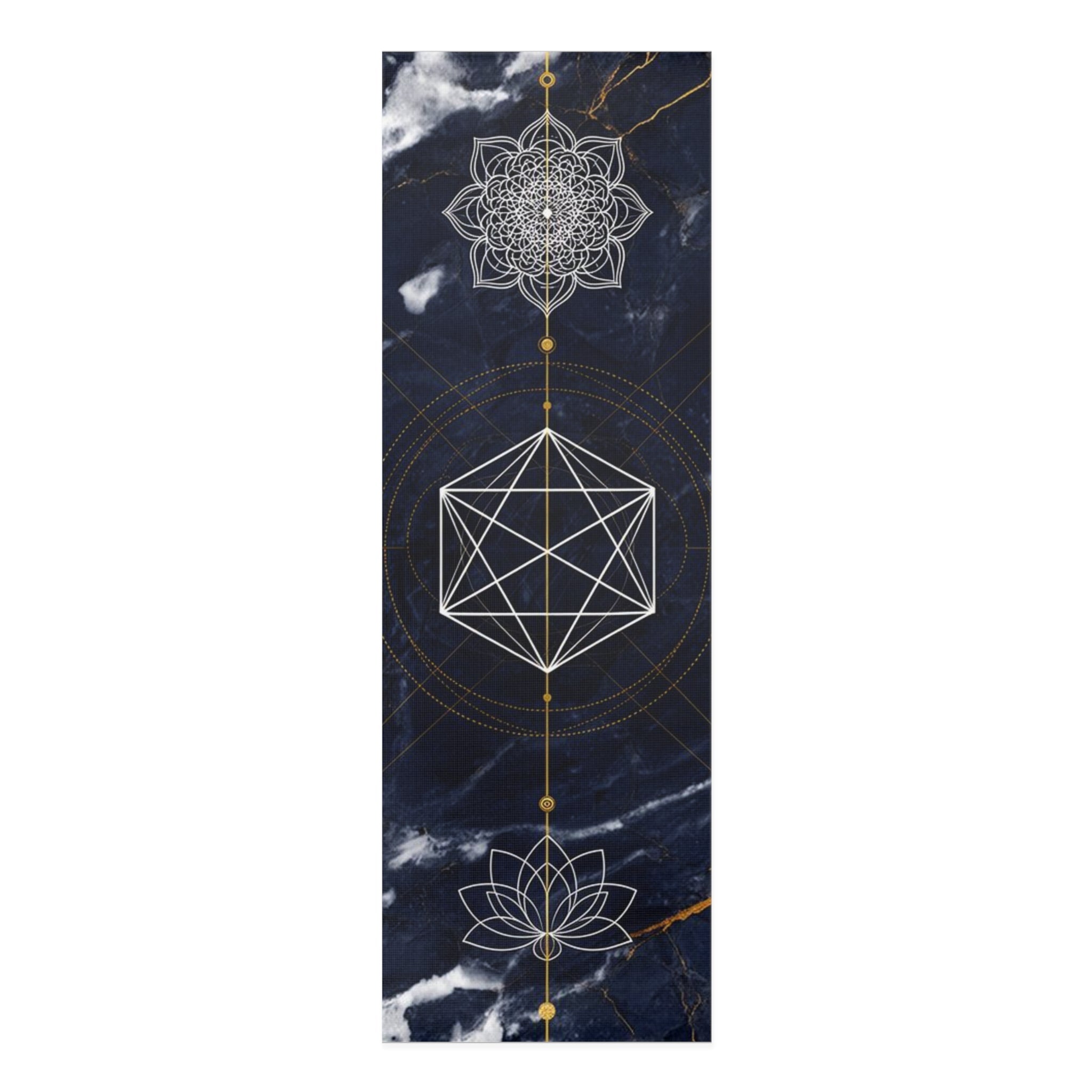 Sacred Geometry Lotus Foam Yoga Mat | Mandala Alignment Mat Printify