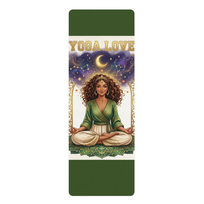 Goddess Meditation Rubber Yoga Mat | Spiritual Lotus Pose Pattern - Best Yoga Mats for Home Workouts